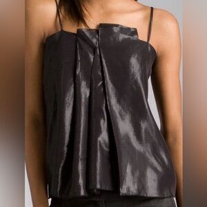 Robert Rodriguez Evening Black strap Shimmer Origami Top size L